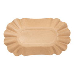 Image PLATEAUX OVALES  300 G/M2 17,5x10,5x3 CM NATUREL KRAFT (2000 UNITÉ) #3