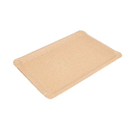 Image PLATEAUX PÂTISSERIE - MOYENS  340 G/M2 26x18 CM NATUREL KRAFT (250 UNITÉ) #1