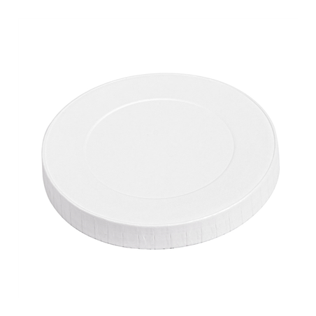Image COUVERCLES POUR GOBELETS  280 G/M2 + PE Ø 8 CM BLANC CARTON (1000 UNITÉ) #1