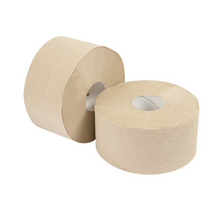 HYGIÉNIQUE "BABY JUMBO" ECOLABEL 2 PLIS - 160 M  17 G/M2 Ø 19,5x9,5 CM NATUREL PAPIER RECYCLÉ (12 UNITÉ)