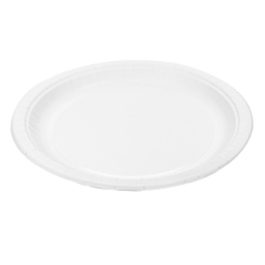 Image ASSIETTES RONDES  210 G/M2 Ø 23 CM BLANC CARTON (500 UNITÉ) #1