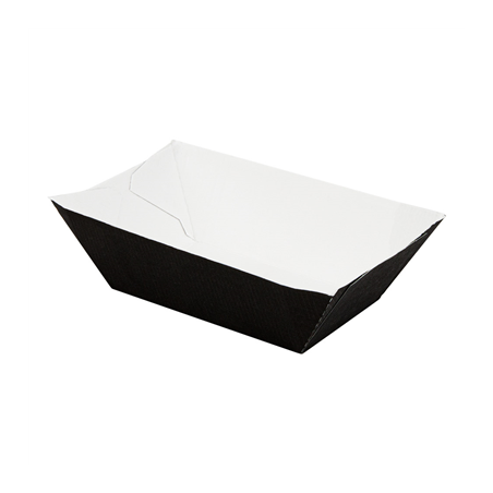 Image BARQUETTES 'THEPACK' 240 G 230 G/M2 8,5x5x4 CM NOIR CARTON ONDULÉ NANO-MICRO (1800 UNITÉ) #1