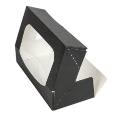 Image RÉCIPIENTS SUSHI+FÊNETRE 'THEPACK' 230 G/M2 + OPP 19,7x9x4,5 CM NOIR CARTON ONDULÉ NANO-MICRO (400 UNITÉ) #4