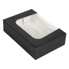 Image RÉCIPIENTS SUSHI+FÊNETRE 'THEPACK' 230 G/M2 + OPP 17,5x12x4,5 CM NOIR CARTON ONDULÉ NANO-MICRO (400 UNITÉ) #3