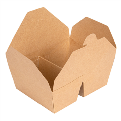 Image BOÎTES AMÉRICAINES 2 COMPART. 690 + 530 ML 300 + 20 PE G/M2 17,8x13,7x6,4 CM NATUREL KRAFT (200 UNITÉ) #3