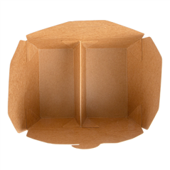 Image BOÎTES AMÉRICAINES 2 COMPART. 690 + 530 ML 300 + 20 PE G/M2 17,8x13,7x6,4 CM NATUREL KRAFT (200 UNITÉ) #4