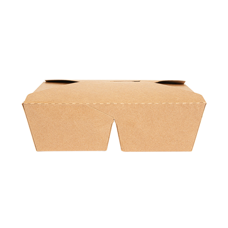 BOÎTES AMÉRICAINES 2 COMPART. 475 + 475 ML 300 + 20 PE G/M2 16,8x13,5x5 CM NATUREL KRAFT (200 UNITÉ)