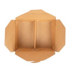 Image BOÎTES AMÉRICAINES 2 COMPART. 475 + 475 ML 300 + 20 PE G/M2 16,8x13,5x5 CM NATUREL KRAFT (200 UNITÉ) #4