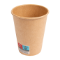 Image GOBELETS 9OZ - 270ML 18PE + 250 + 18PE G/M2 Ø7,8/5,2x9,5 CM MARRON CARTON (2500 UNITÉ) #1