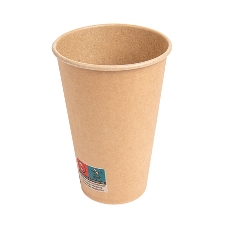 Image GOBELETS 12 OZ - 360 ML 250 + 21PE G/M2 Ø8/5x12 CM MARRON CARTON (2000 UNITÉ) #1