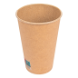 Image GOBELETS 16 OZ - 480 ML 250 + 21PE G/M2 Ø9/6x12,8 CM MARRON CARTON (1000 UNITÉ) #1