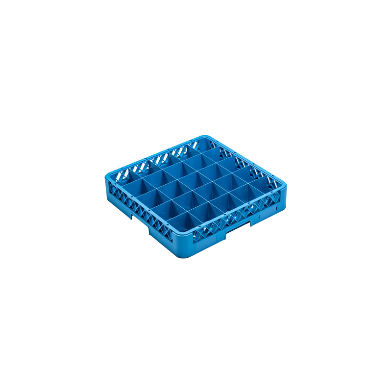CASIER DE LAVAGE 25 COMPART. VERRES  50x50x10 CM BLEU PP (1 UNITÉ)