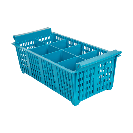 Image PANIER POUR COUVERTS SANS ANSE  42,5x21x15 CM BLEU PP (1 UNITÉ) #1