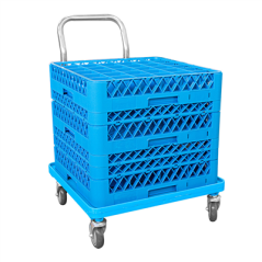 Image CHARIOT TRANSPORT POUR RACKS  54x54x81 CM BLEU PP (1 UNITÉ) #4