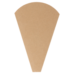 Image CÔNES CRÊPES 'THEPACK' 220 G/M2 12x2,5x19 CM NATUREL CARTON ONDULÉ NANO-MICRO (2000 UNITÉ) #1