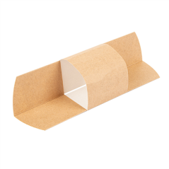 Image EMBALLAGE ROLLER POUR SANDWICH 'THEPACK' 220 G/M2 10,5x23 CM MARRON CARTON ONDULÉ NANO-MICRO (1000 UNITÉ) #1