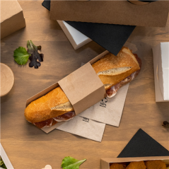 Image EMBALLAGE ROLLER POUR SANDWICH 'THEPACK' 220 G/M2 10,5x23 CM MARRON CARTON ONDULÉ NANO-MICRO (1000 UNITÉ) #6