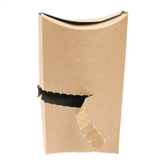 Image RÉCIPIENTS POUR BURRITOS 'THEPACK' 220 G/M2 19,5x12,5x3 CM MARRON CARTON ONDULÉ NANO-MICRO (500 UNITÉ) #1