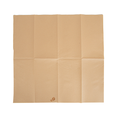 SERVIETTES P. 1/8  55 G/M2 40x40 CM NATUREL AIRLAID (750 UNITÉ)