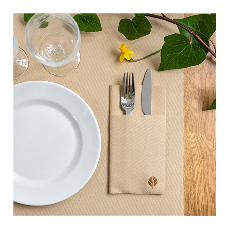 SERVIETTES "CANGURITO"  55 G/M2 33x40 CM NATUREL AIRLAID (700 UNITÉ)