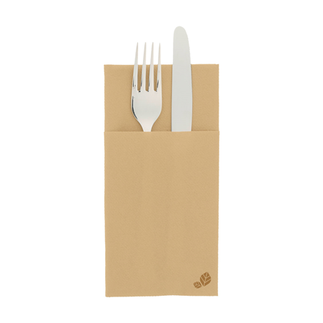 Image SERVIETTES KANGOUROU  55 G/M2 40x40 CM NATUREL AIRLAID (700 UNITÉ) #1