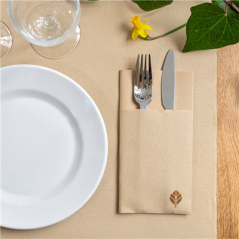 SERVIETTES KANGOUROU 55 G/M2 40x40 CM NATUREL AIRLAID (700 UNITÉ)