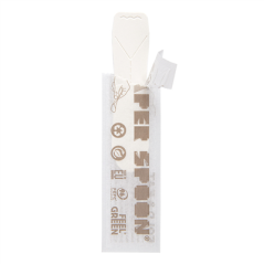 Image PETITES CUILLÈRES POUR GLACES EN SACHET 'PAPER SPOON' 590 G/M2 9,4 CM BLANC CARTON (400 UNITÉ) #1