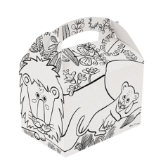 Image BOÎTES MENU ENFANT COLORIAGE  320 G/M2 15,50x10,50x17,50 CM BLANC CARTON (300 UNITÉ) #4