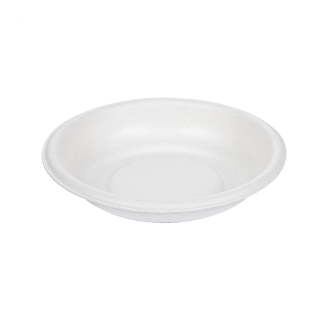 Image MINI BOLS 'BIONIC'  Ø 7,7x1,5 CM BLANC BAGASSE (2000 UNITÉ) #1