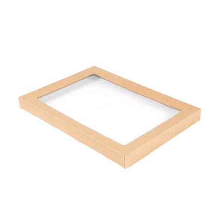Image COUVERCLES POUR BOÎTES 253.13  300 G/M2 + PET 26,2x15,5x3 CM NATUREL KRAFT (100 UNITÉ) #1