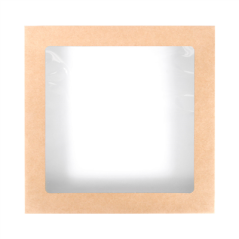 Image COUVERCLES POUR BOÎTES 253.14  300 G/M2 + PET 22,9x22,8x3 CM NATUREL KRAFT (100 UNITÉ) #3