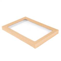 Image COUVERCLES POUR BOÎTES 253.15 300 G/M2 + PET 36,4x25,5x3 CM NATUREL KRAFT (100 UNITÉ) #1