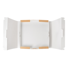 Image BOÎTES AVEC ANSE 'THEPACK' 330 G/M2 32x32x3,8 CM NATUREL CARTON ONDULÉ MICROCANAL (100 UNITÉ) #3