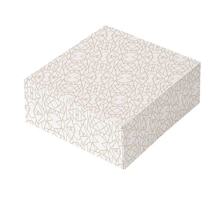 Image BOÎTES PATISSERIES SANS FENÊTRE 'THEPACK DECO' 250 G/M2 18x18x7,5 CM BLANC CARTON ONDULÉ NANO-MICRO (50 UNITÉ) #1