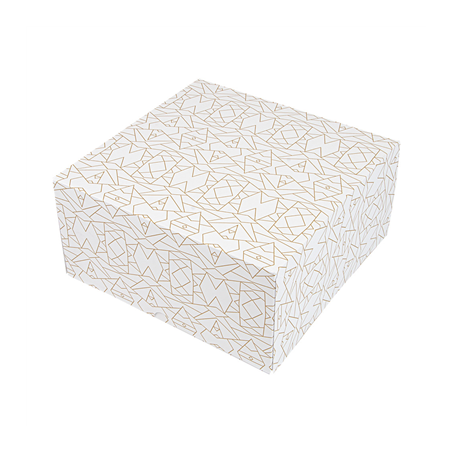 Image BOÎTES PATISSERIES SANS FENÊTRE 'THEPACK DECO' 250 G/M2 24x24x12 CM BLANC CARTON ONDULÉ NANO-MICRO (50 UNITÉ) #1