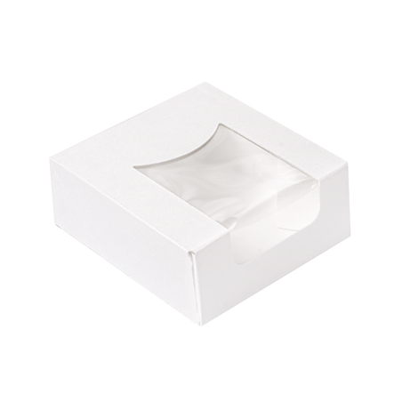 Image RÉCIPIENTS SUSHI+FÊNETRE 'THEPACK' 230 G/M2 + OPP 10x10x4 CM BLANC CARTON ONDULÉ NANO-MICRO (400 UNITÉ) #1