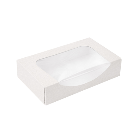 Image RÉCIPIENTS SUSHI+FÊNETRE 'THEPACK' 230 G/M2 + OPP 19,7x12x4,5 CM BLANC CARTON ONDULÉ NANO-MICRO (400 UNITÉ) #1