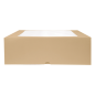 Image BOÎTES PÂTISSERIES AVEC FENÊTRE 'THEPACK' 240 G/M2 + OPP 32x32x10 CM NATUREL CARTON ONDULÉ NANO-MICRO (100 UNITÉ) #2