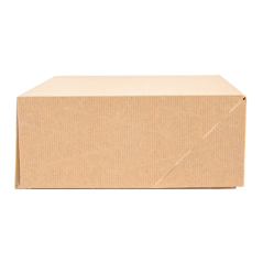 BOÎTES PATISSERIES SANS FENÊTRE 'THEPACK' 240 G/M2 18x18x7,5 CM NATUREL CARTON ONDULÉ NANO-MICRO (200 UNITÉ)