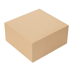 Image BOÎTES PATISSERIES SANS FENÊTRE 'THEPACK' 240 G/M2 24x24x12 CM NATUREL CARTON ONDULÉ NANO-MICRO (100 UNITÉ) #1