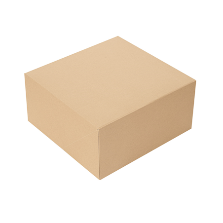Image BOÎTES PATISSERIES SANS FENÊTRE 'THEPACK' 240 G/M2 24x24x12 CM NATUREL CARTON ONDULÉ NANO-MICRO (100 UNITÉ) #1