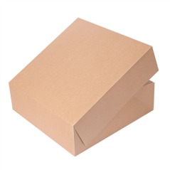 Image BOÎTES PATISSERIES SANS FENÊTRE 'THEPACK' 240 G/M2 32x32x10 CM NATUREL CARTON ONDULÉ NANO-MICRO (100 UNITÉ) #3