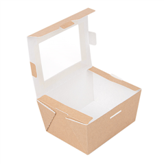 Image BOÎTES AVEC FENÊTRE 'THEPACK' 780 ML 220 G/M2 + OPP 11,2x9x6,4 CM NATUREL CARTON ONDULÉ NANO-MICRO (300 UNITÉ) #3