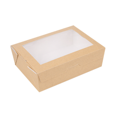 Image BOÎTES AVEC FENÊTRE 'THEPACK' 1000 ML 220 G/M2 + OPP 12x17x5,5 CM NATUREL CARTON ONDULÉ NANO-MICRO (200 UNITÉ) #1