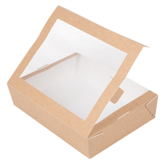Image BOÎTES AVEC FENÊTRE 'THEPACK' 1470 ML 220 G/M2 + OPP 19,8x14x4,8 CM NATUREL CARTON ONDULÉ NANO-MICRO (200 UNITÉ) #4