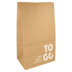 Image SACS SOS SANS ANSES - DELICIOUS TO GO  48 G/M2 22+12x31 CM NATUREL KRAFT (500 UNITÉ) #3