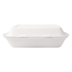 Image COQUILLES 3 COMPART. 'BIONIC' 950 ML 23x18x7,3 CM BLANC BAGASSE (200 UNITÉ) #3