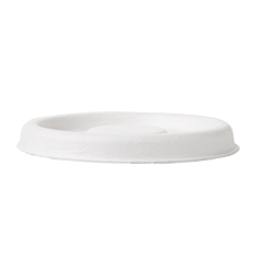 COUVERCLES POUR POTS 150.58 'BIONIC'  Ø 6,2x0,8 CM BLANC BAGASSE (1000 UNITÉ)