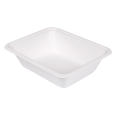 Image PLATEAUX 'BIONIC' 23,1x18,7x6,3 CM BLANC BAGASSE (400 UNITÉ) #1