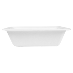PLATEAUX 'BIONIC' 23,1x18,7x6,3 CM BLANC BAGASSE (400 UNITÉ)